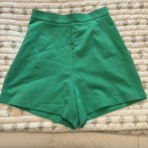 Emily McCarthy Tailored Shorts Ming green